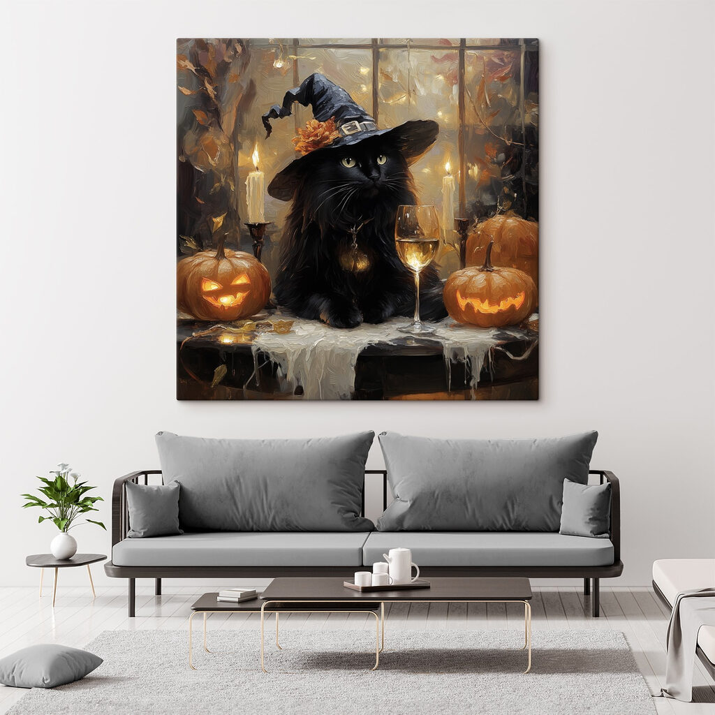 Chat sorcier aux citrouilles — intérieur 3
