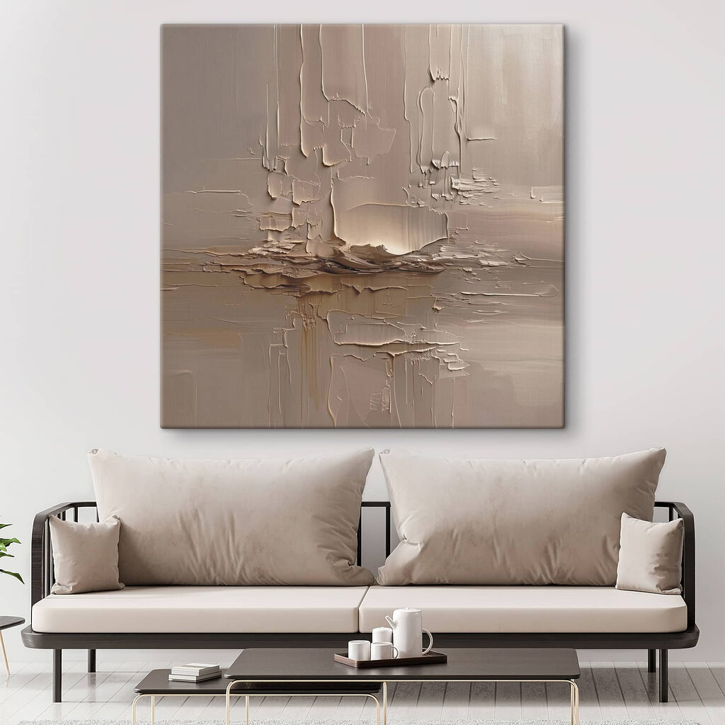 Lignes croisées couleur sable — intérieur 1