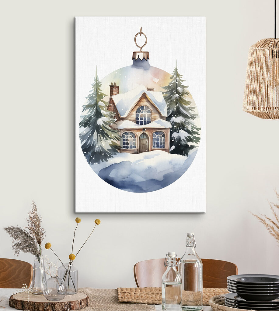 Boule de Noël hivernale — intérieur 2