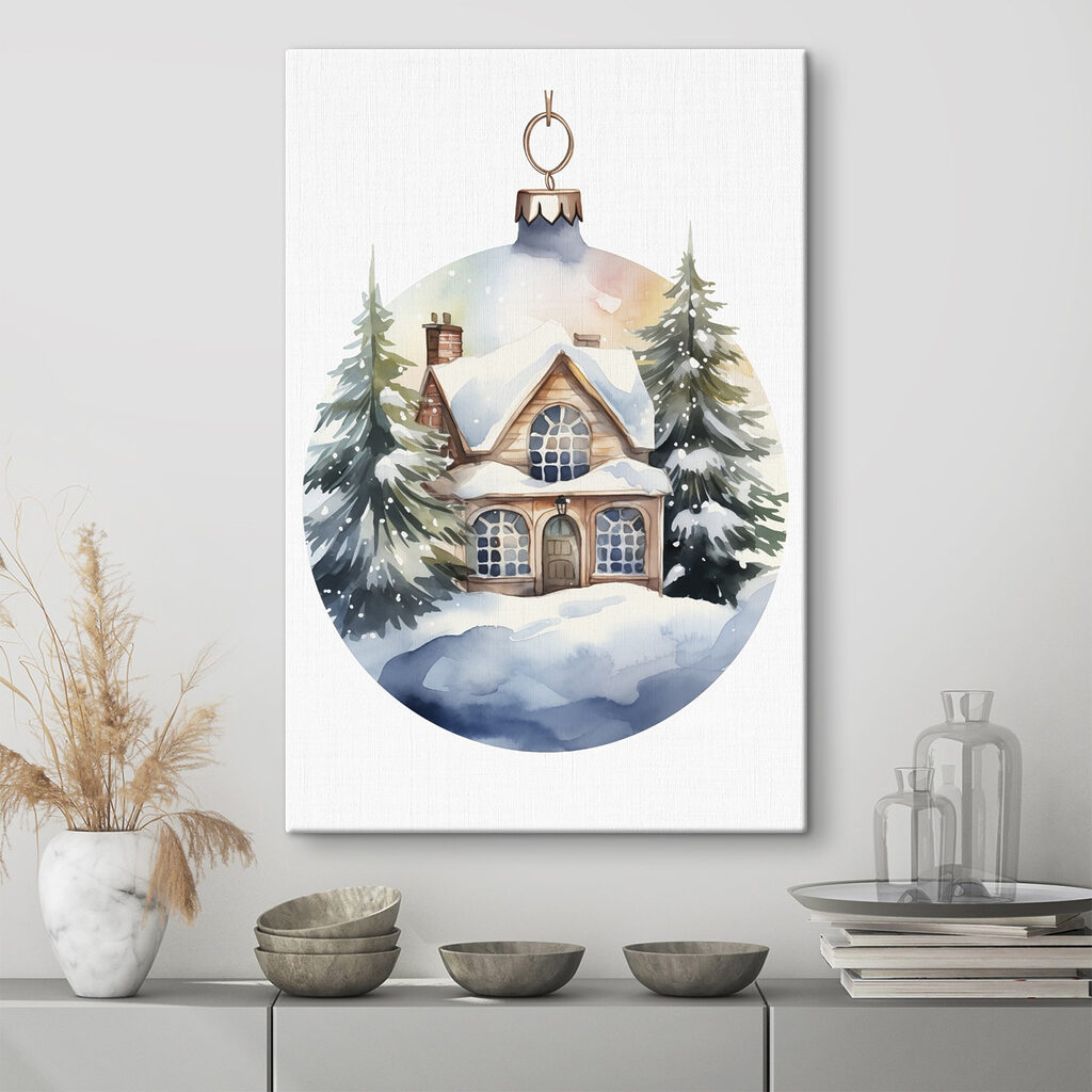 Boule de Noël hivernale — intérieur 1
