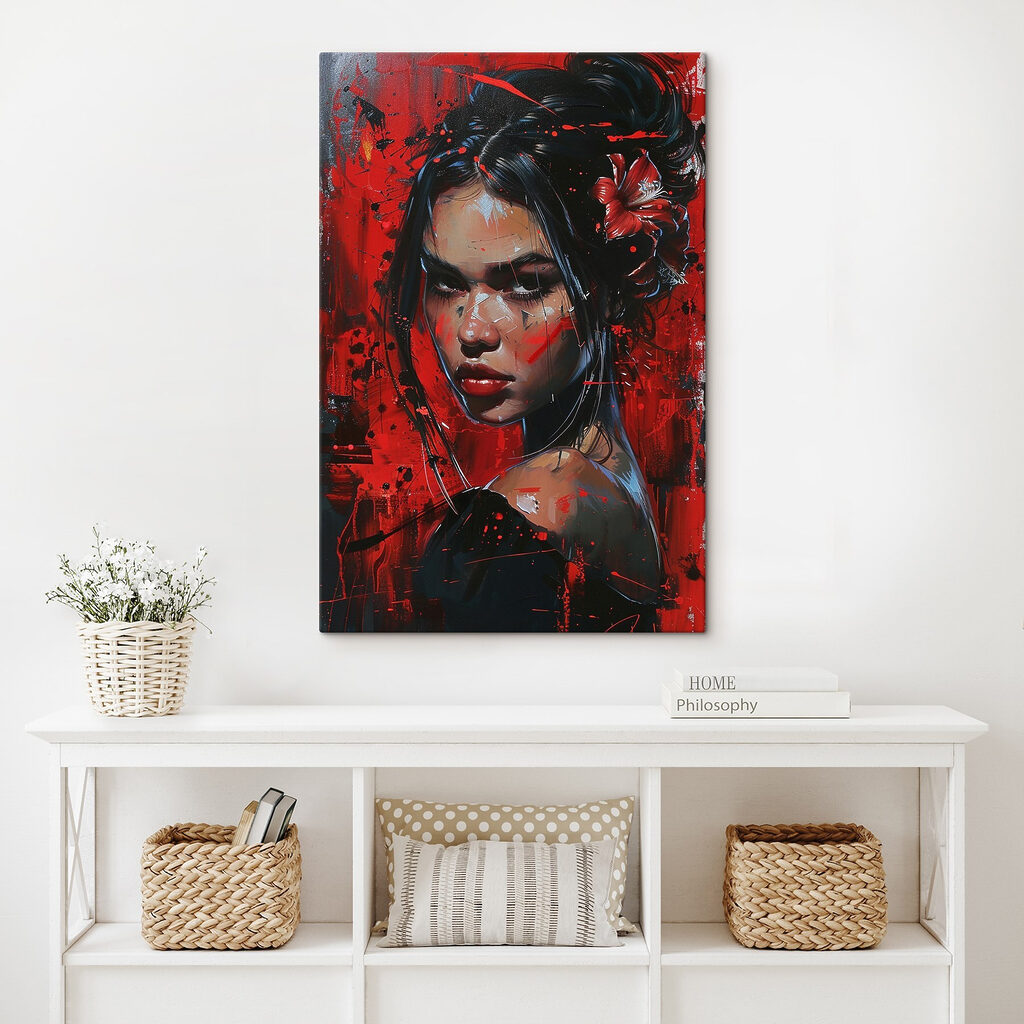 Regard sur fond rouge — intérieur 2