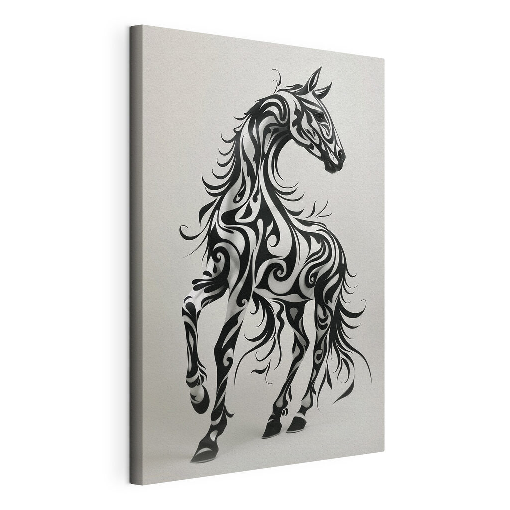 Cheval aux arabesques noires — vue du produit