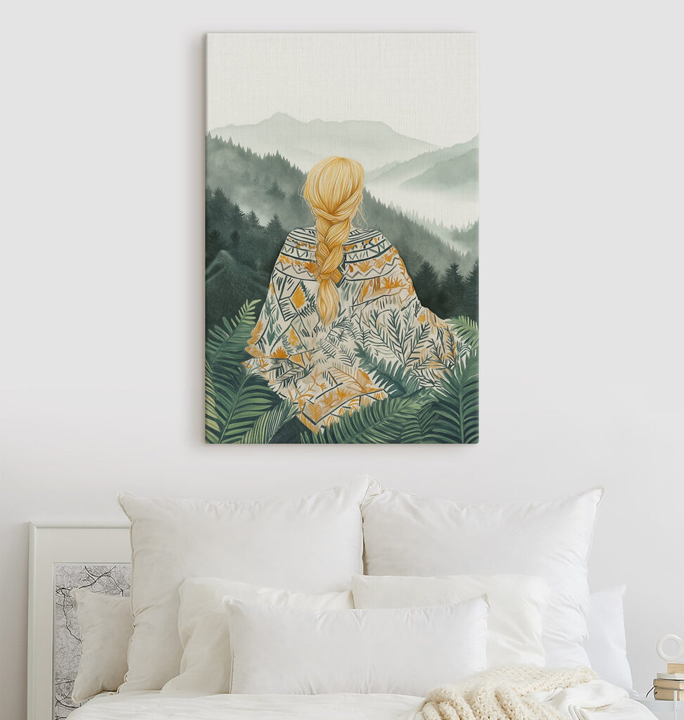 Tresse et montagnes vertes — intérieur 1