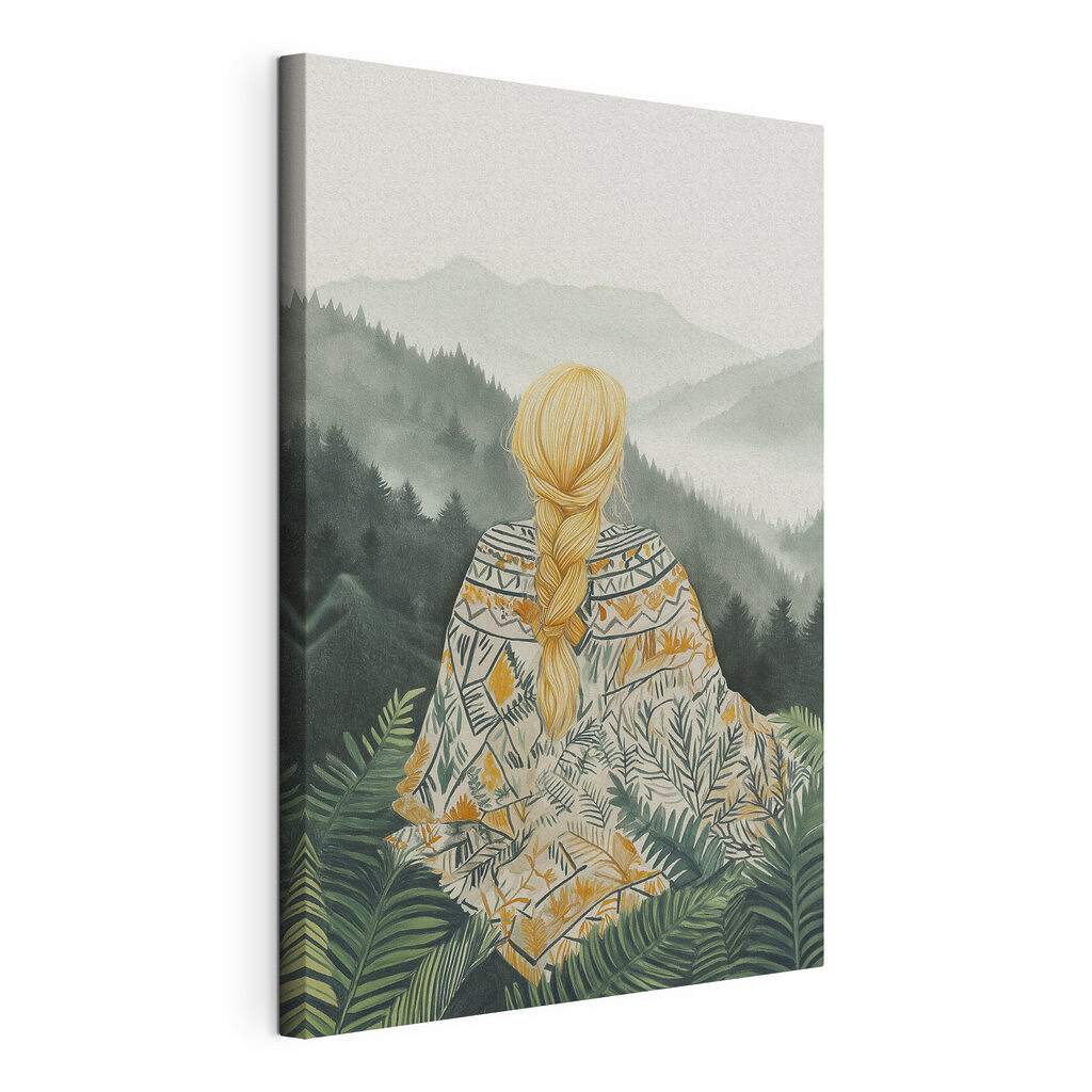 Tresse et montagnes vertes — vue du produit
