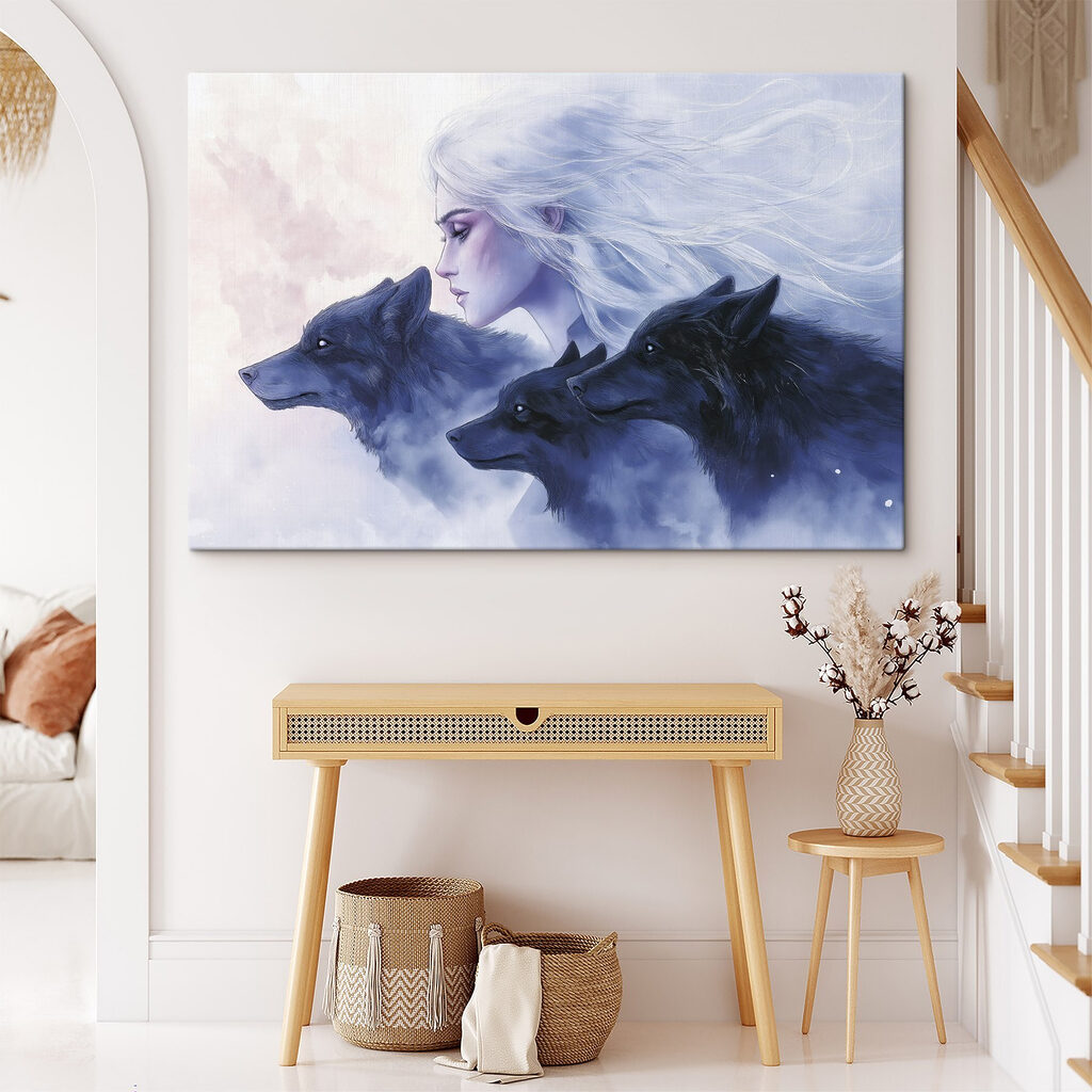 Profil et loups bleus — intérieur 2