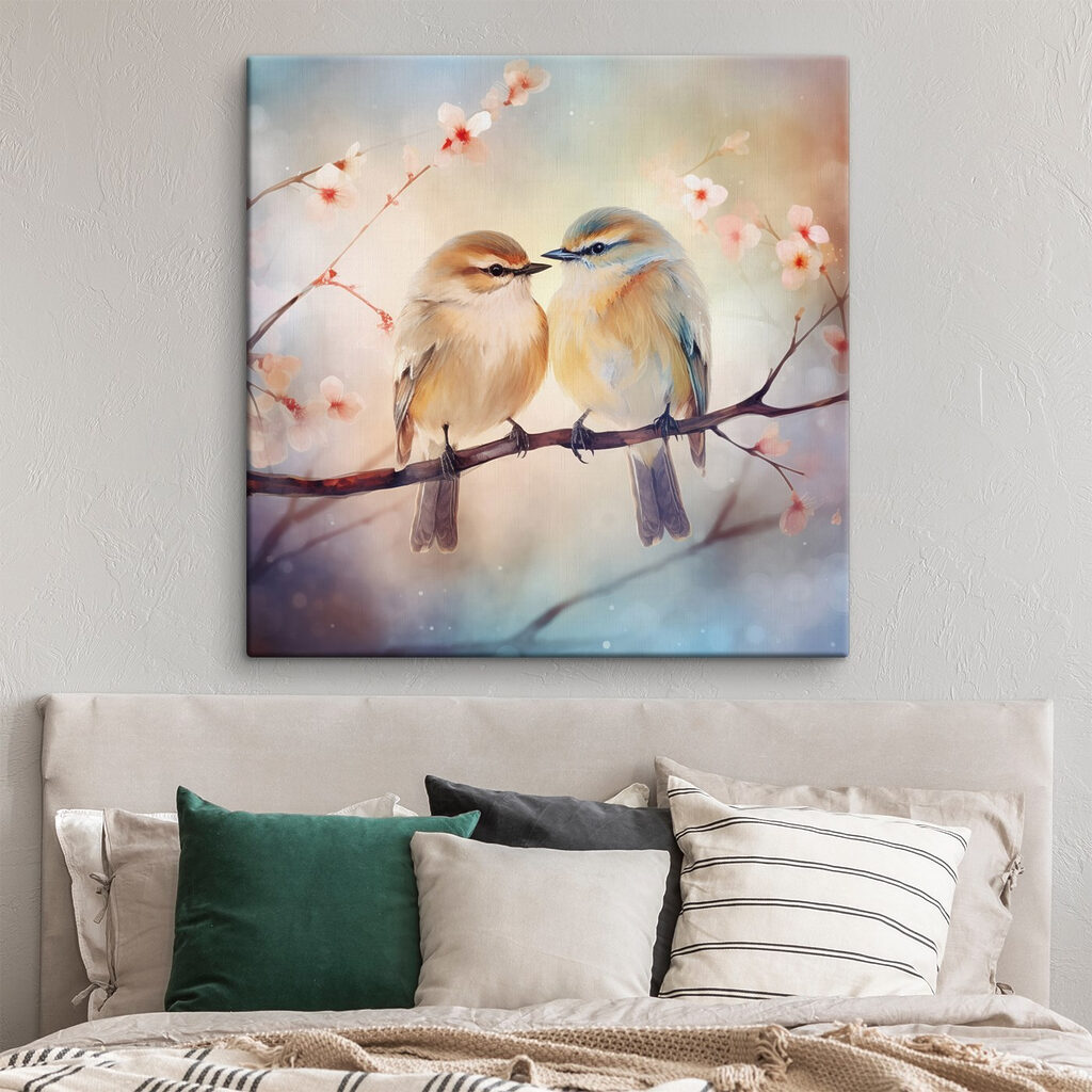 Deux oiseaux blottis — intérieur 2