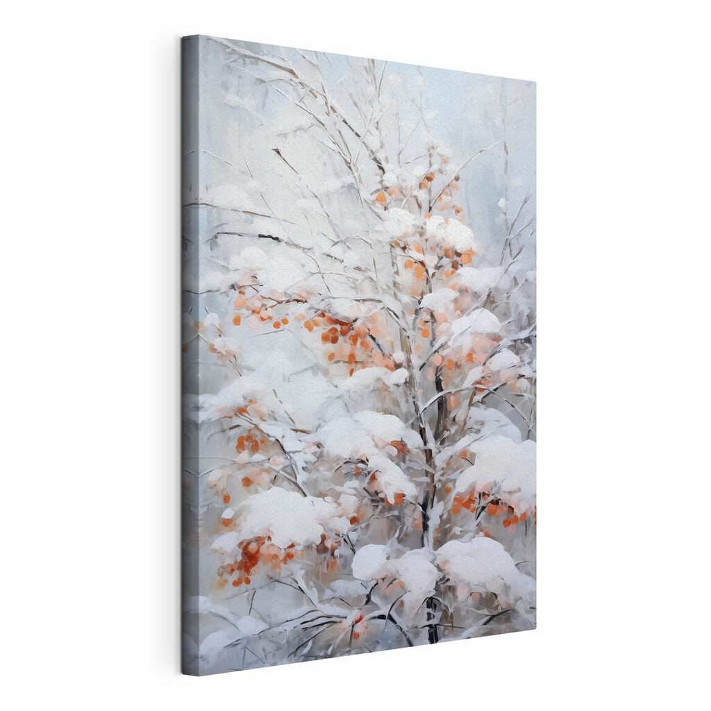 Neige sur feuilles rouille — vue du produit