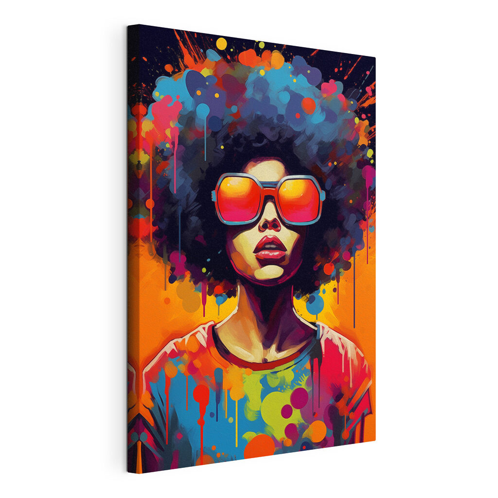 Portrait afro éclatant — vue du produit