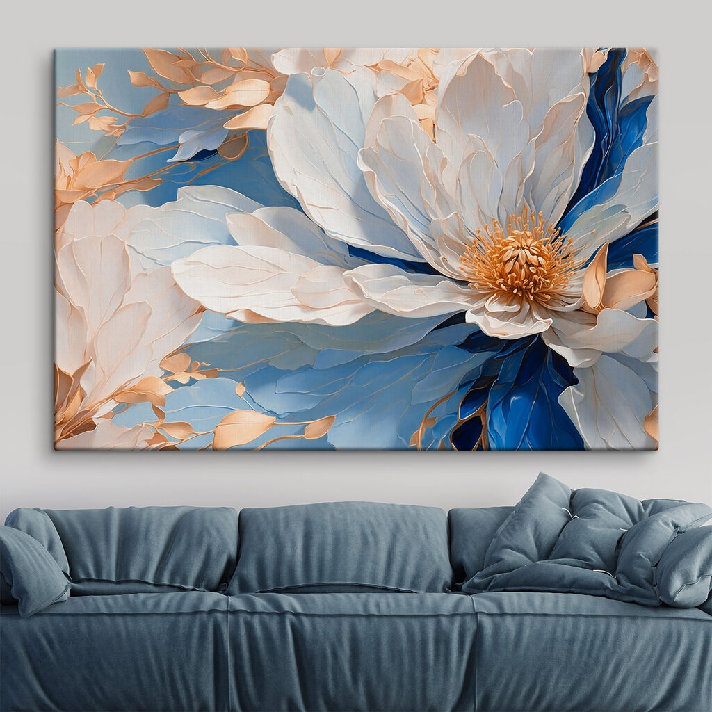 Fleur aux plis bleus — intérieur 1