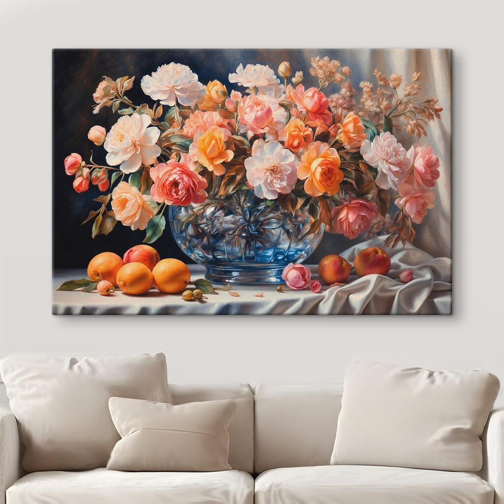 Bouquet et fruits orange — intérieur 3