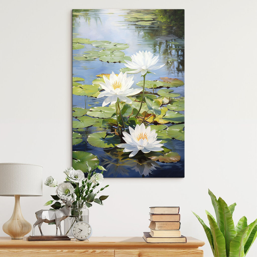 Nénuphars aux reflets verts — intérieur 1