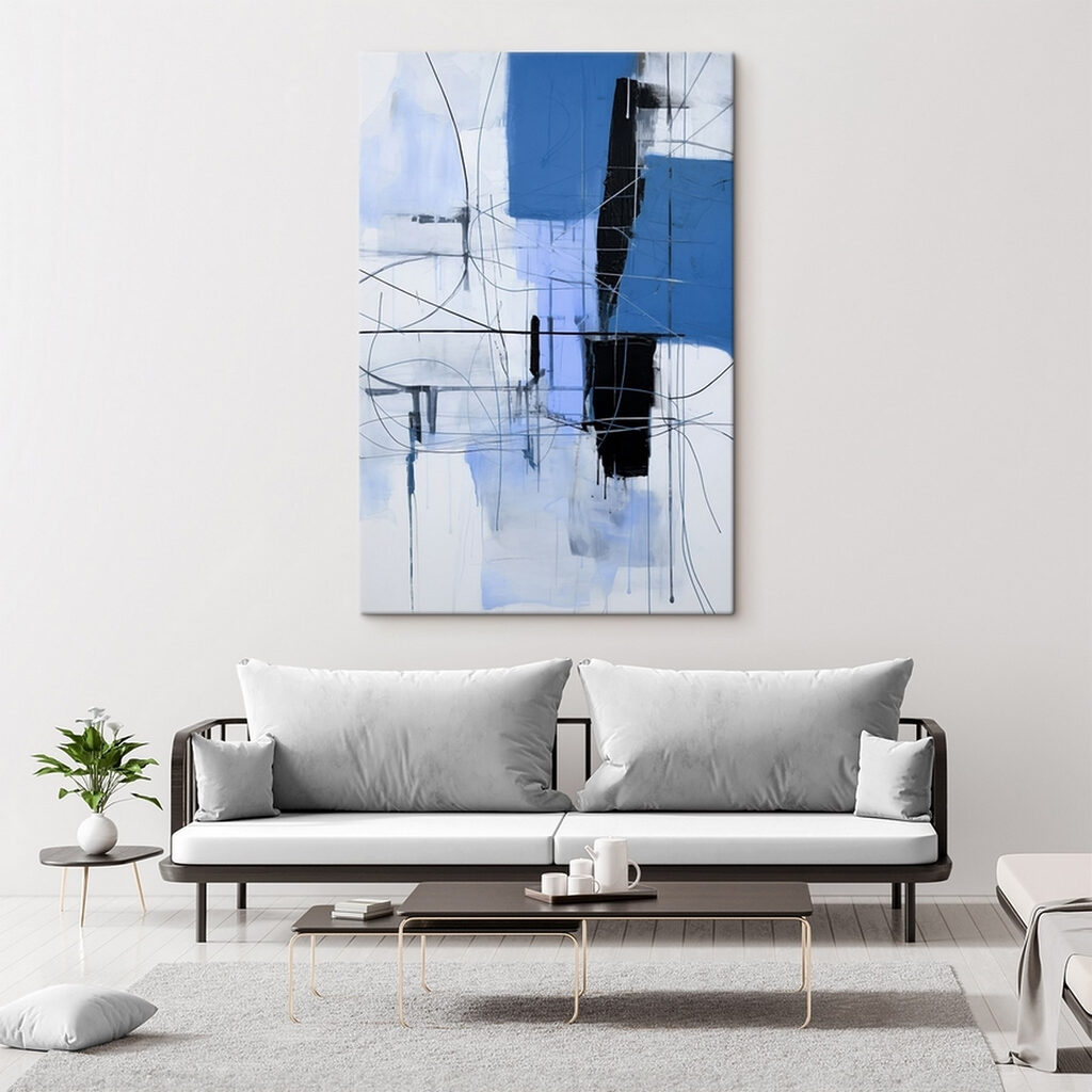 Aplats bleus, lignes noires — intérieur 1