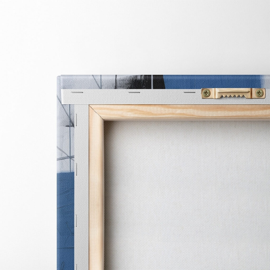 Aplats bleus, lignes noires — dos