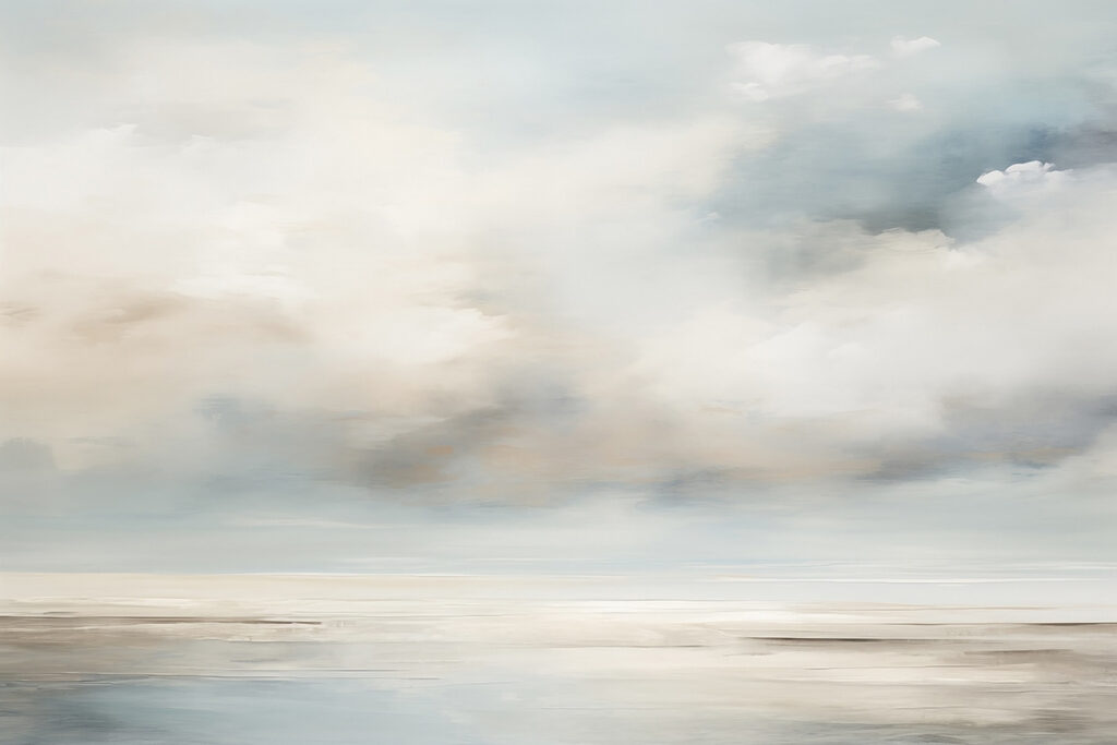 Horizon voilé de nuages — motif complet