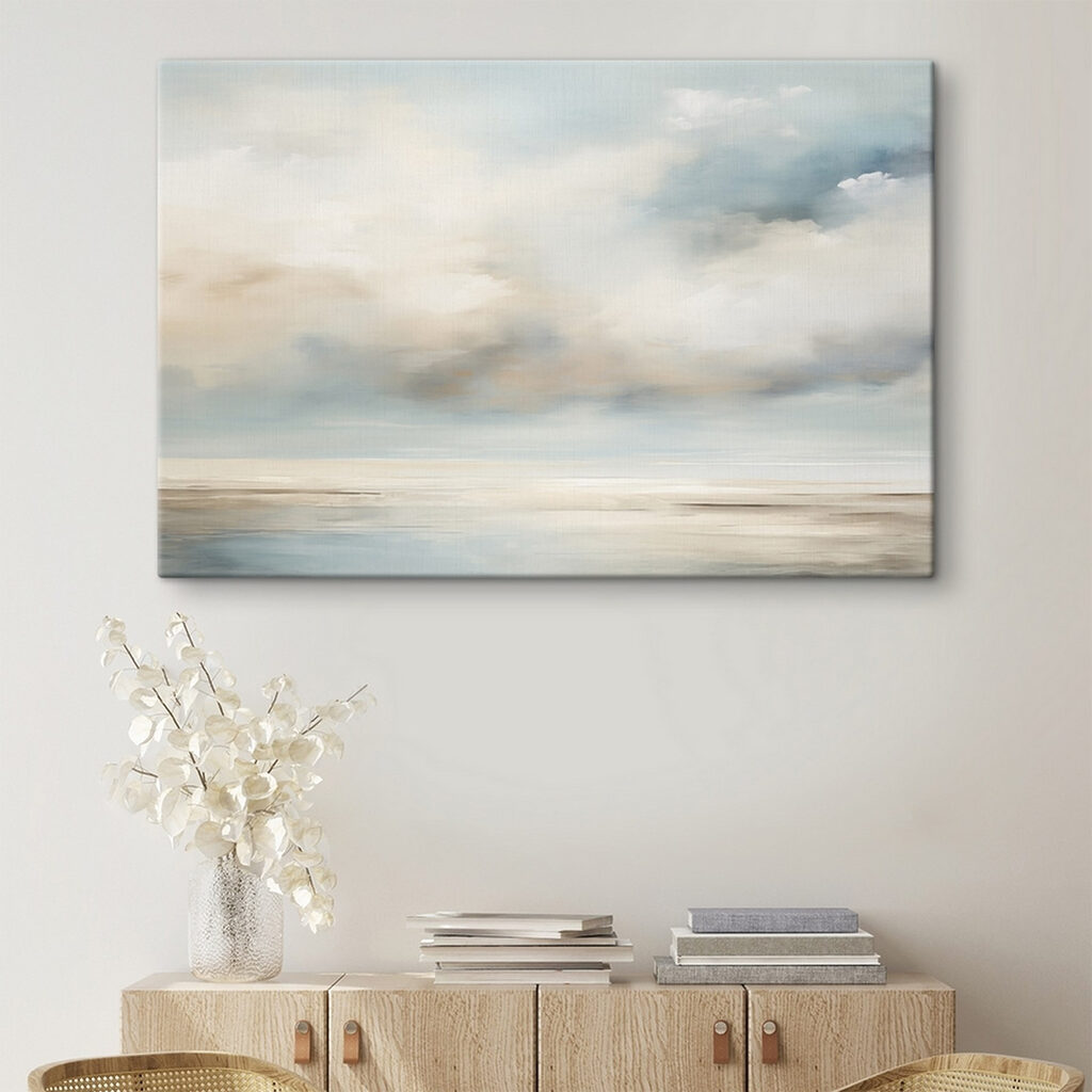 Horizon voilé de nuages dans un intérieur