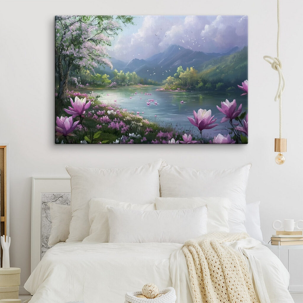 Lac encadré de fleurs — intérieur 2