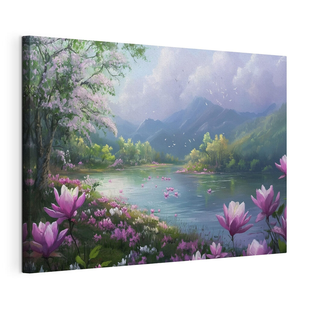 Lac encadré de fleurs — vue du produit