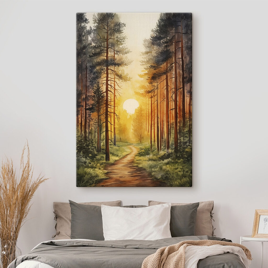 Soleil entre les troncs — intérieur 2