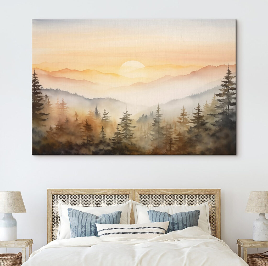 Pins au soleil levant — intérieur 2