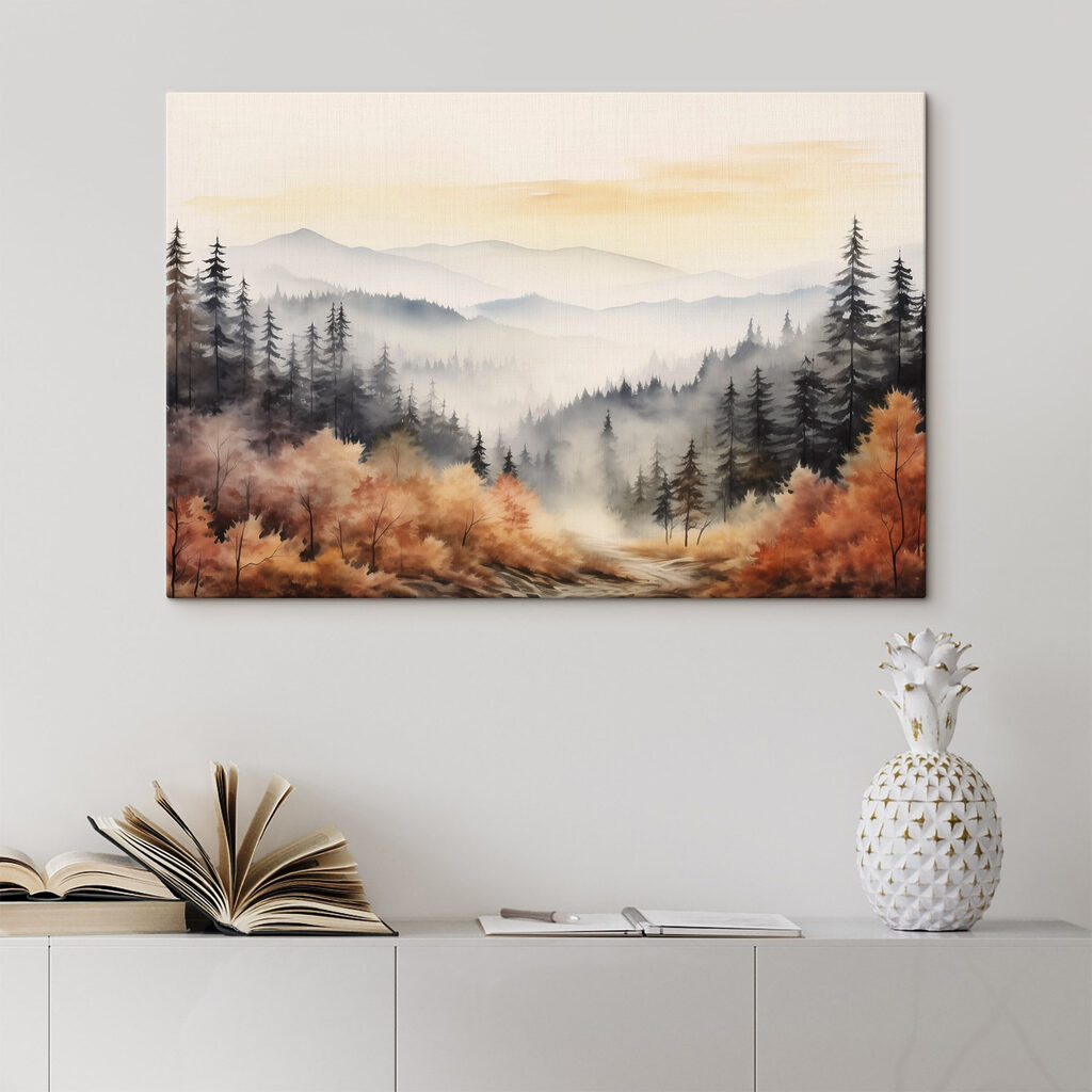 Buissons d’automne, pins gris — intérieur 2