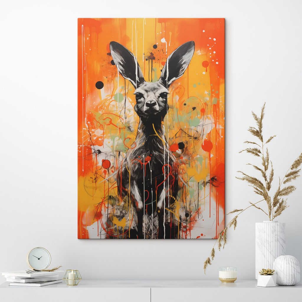 Lièvre aux cercles orange — intérieur 2