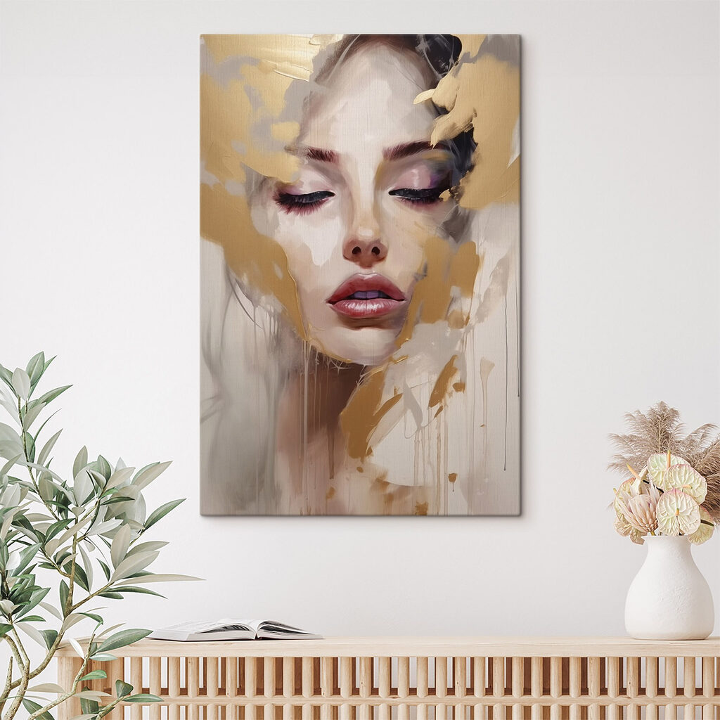 Visage aux paillettes d’or — intérieur 2