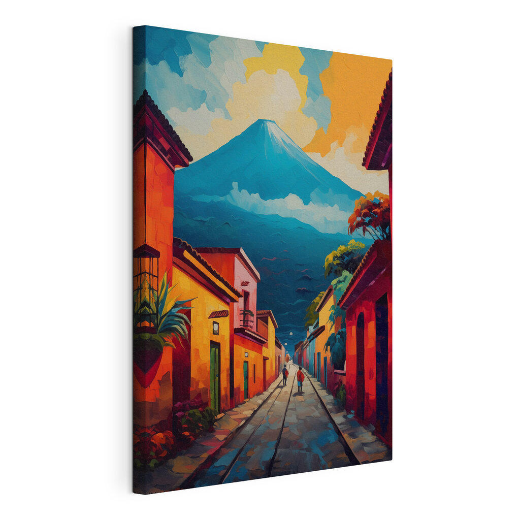 Ruelle et volcan bleu — vue du produit