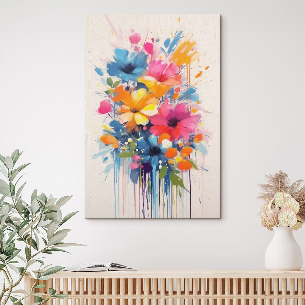 Bouquet éclaboussé de couleurs — intérieur 1