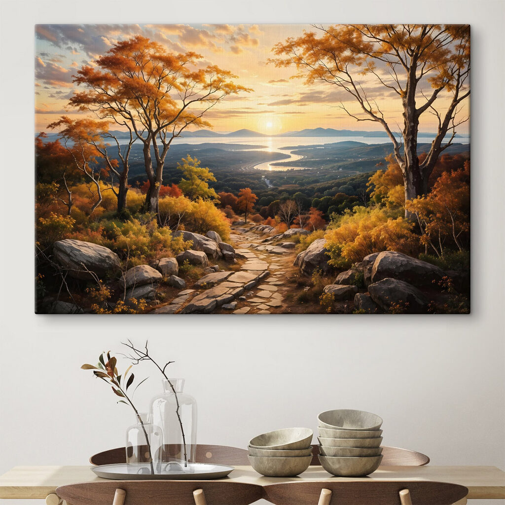 Sentier d’automne, rivière dorée — intérieur 2