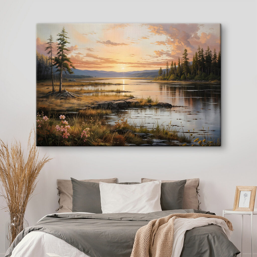 Lac paisible au soir — intérieur 1