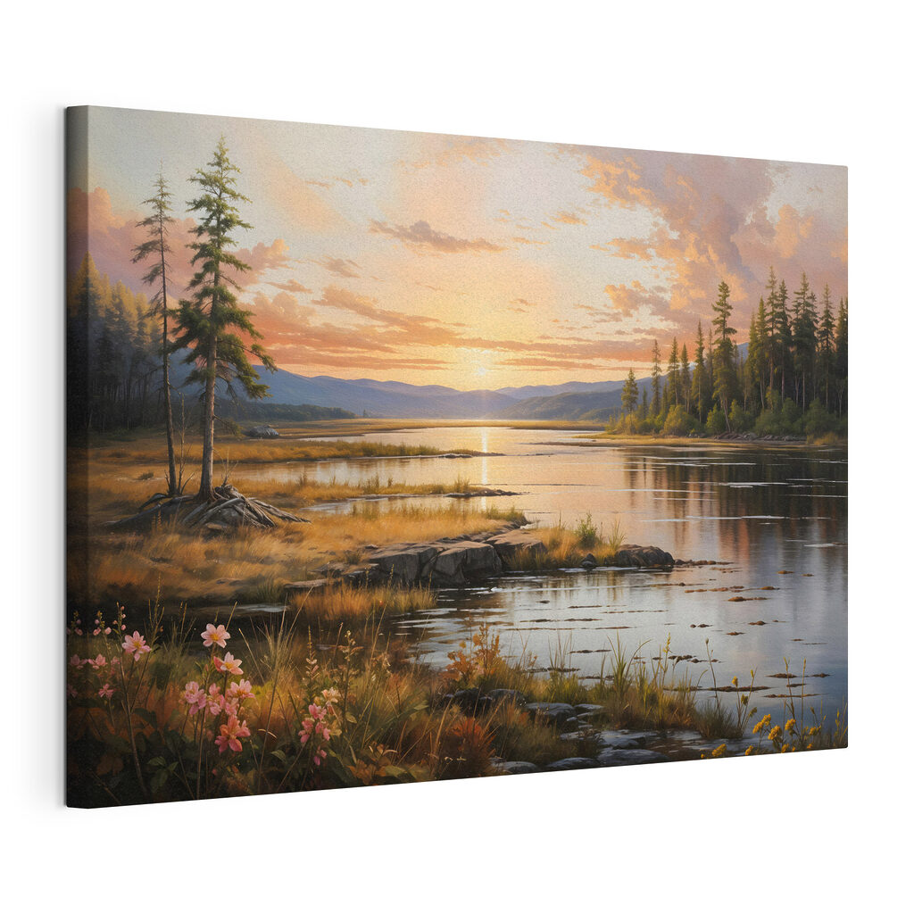 Lac paisible au soir — vue du produit
