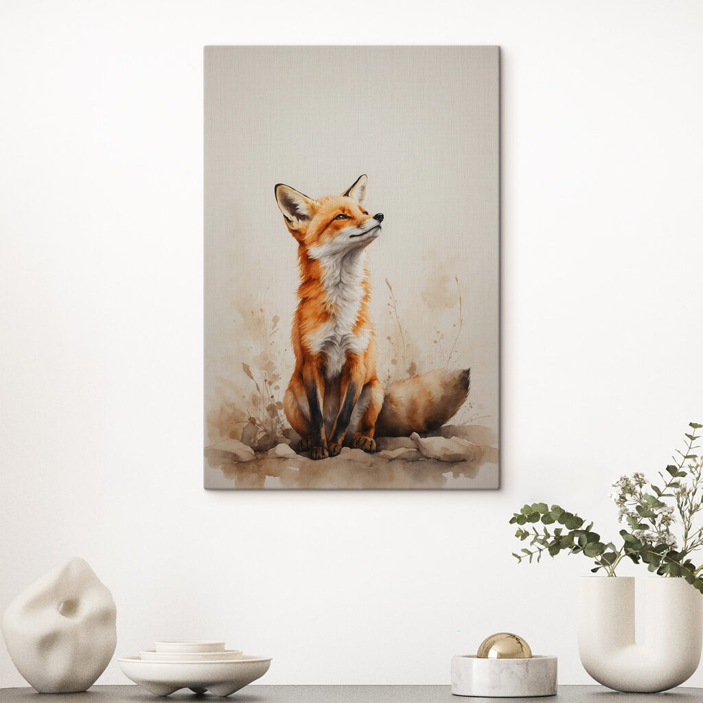 Renard au regard levé — intérieur 2