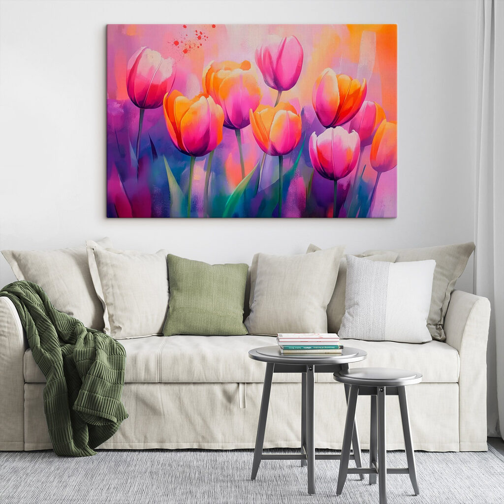Tulipes au soleil rose — intérieur 2