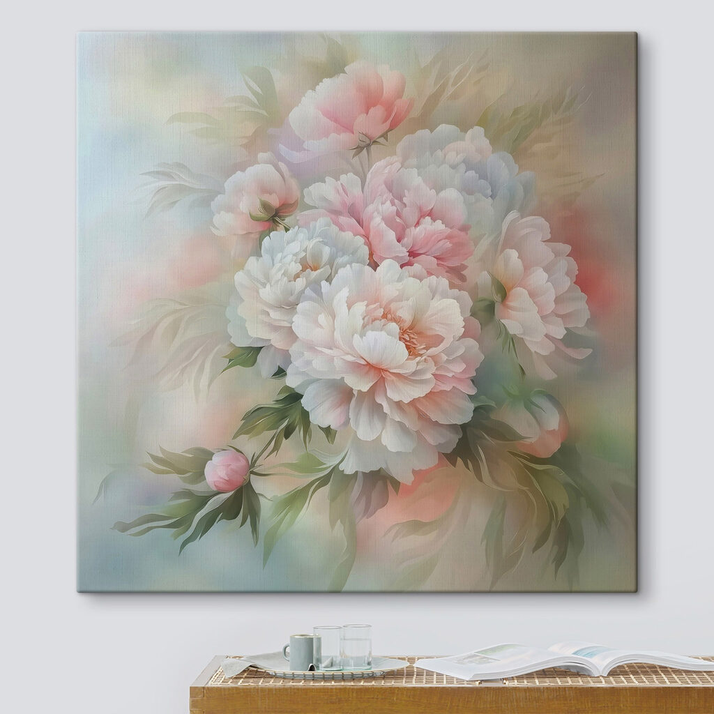Pivoines aux tons pastel — intérieur 2