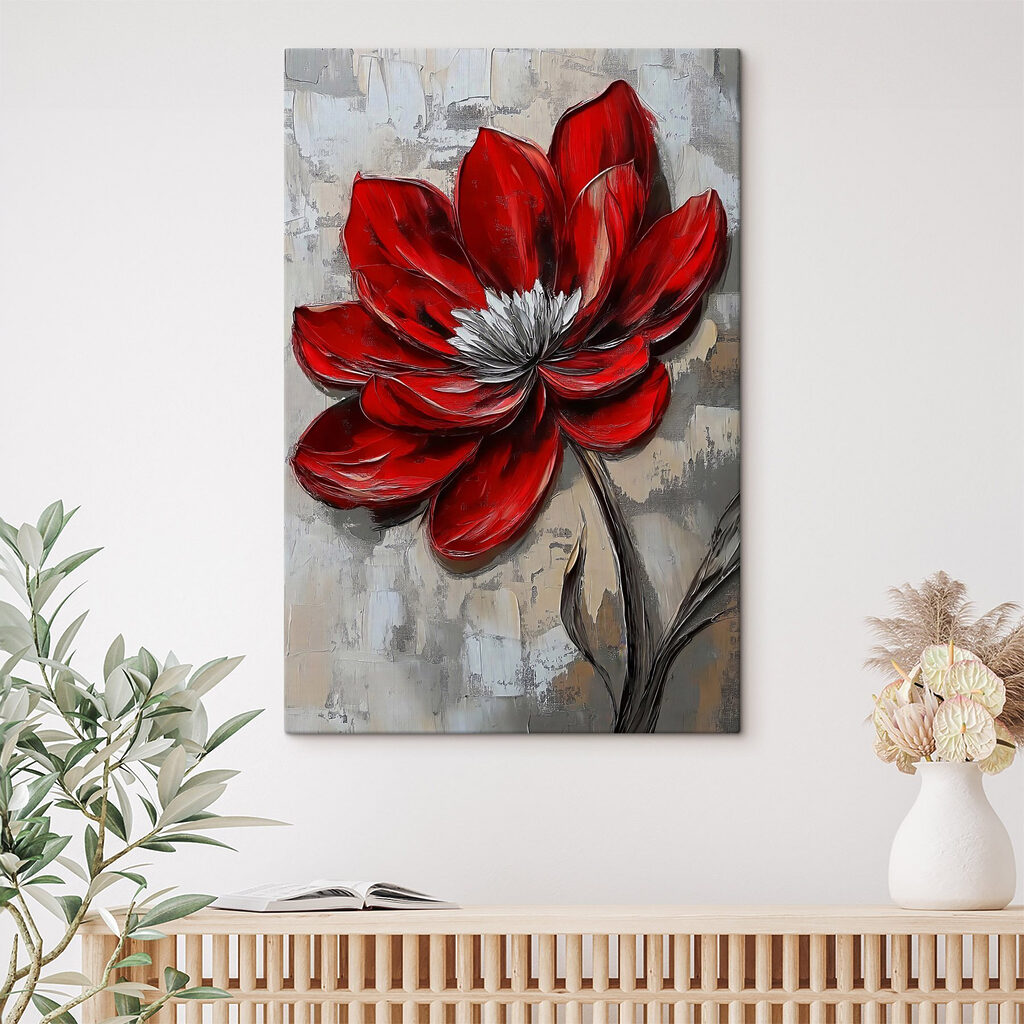 Fleur rouge à l’encre — intérieur 1