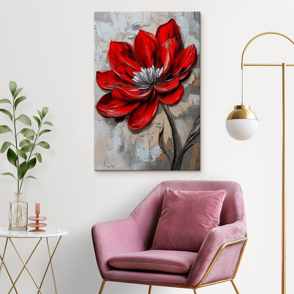 Fleur rouge à l’encre — intérieur 2