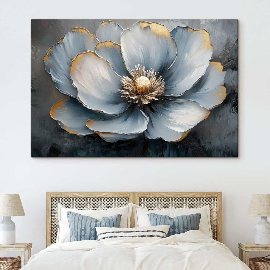 Fleur bleue bordée d’or — intérieur 2