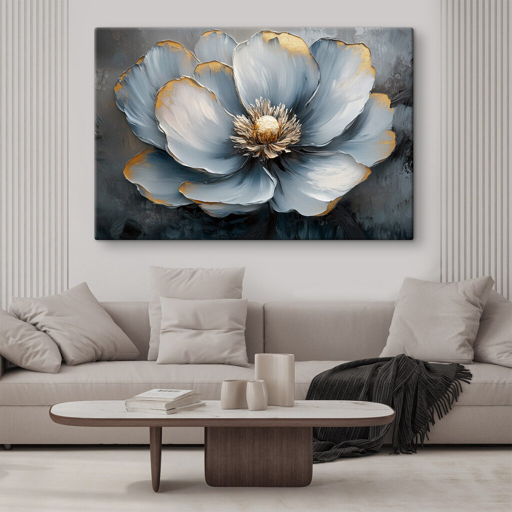 Fleur bleue bordée d’or — intérieur 3
