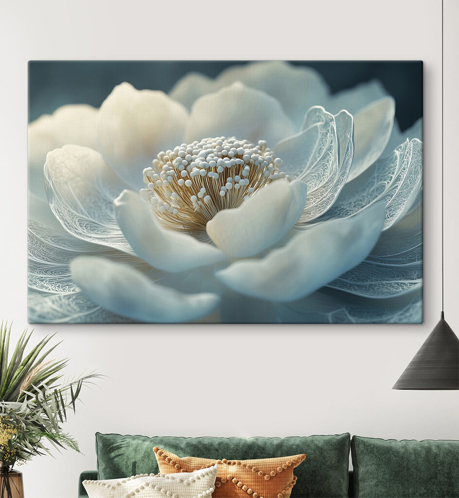 Fleur blanche, nervures délicates — intérieur 3