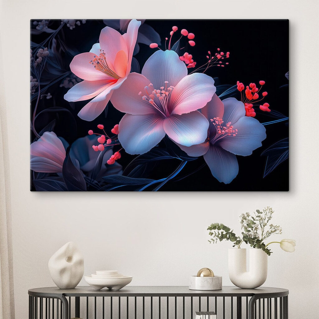 Rameaux fleuris bleu nuit — intérieur 3