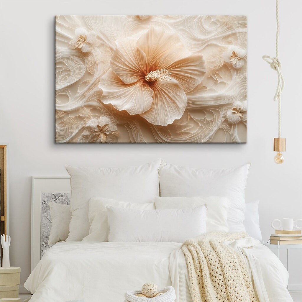 Fleur en volutes ivoire — intérieur 1