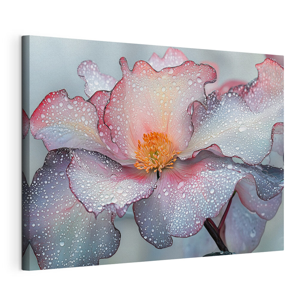 Fleur rose emperlée — vue du produit