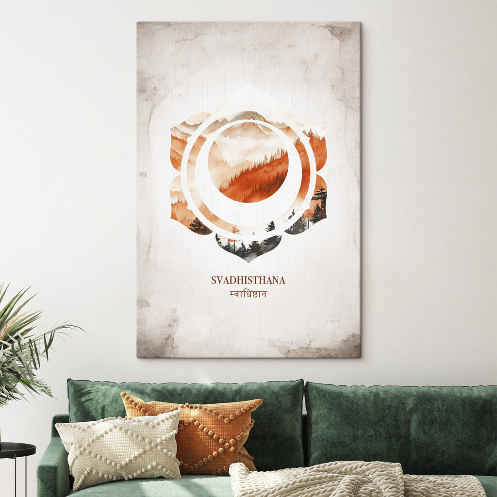 Chakra sacré, aquarelle orange — intérieur 1