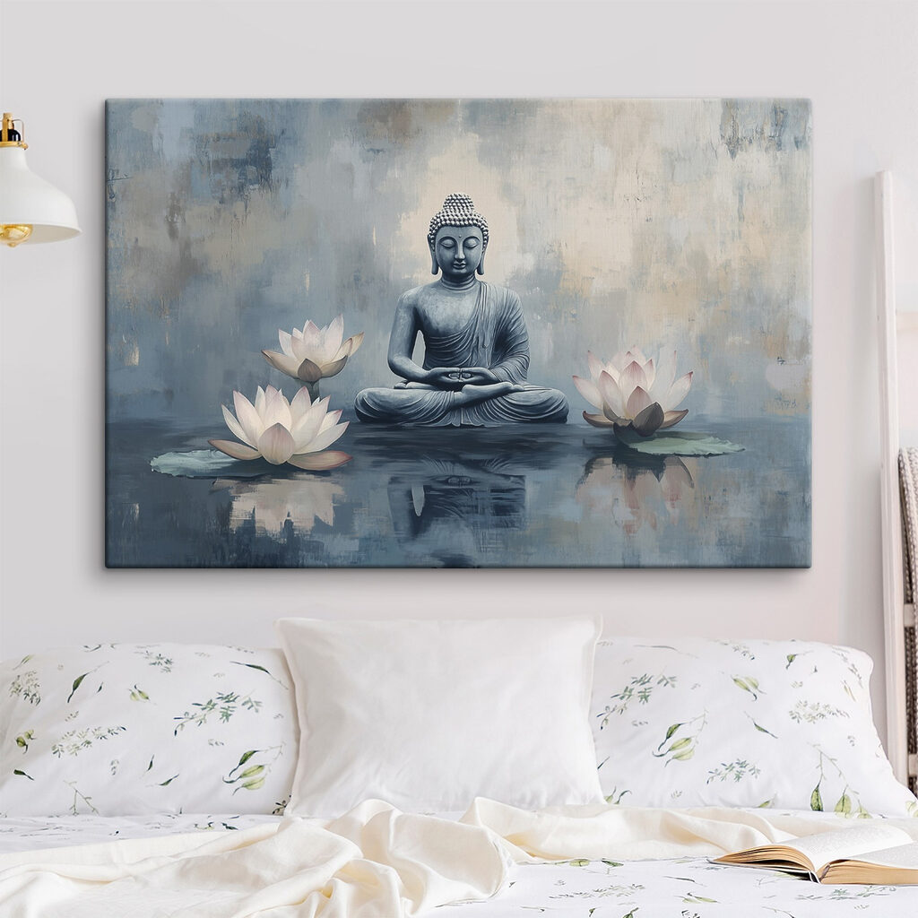 Bouddha entre trois lotus — intérieur 2