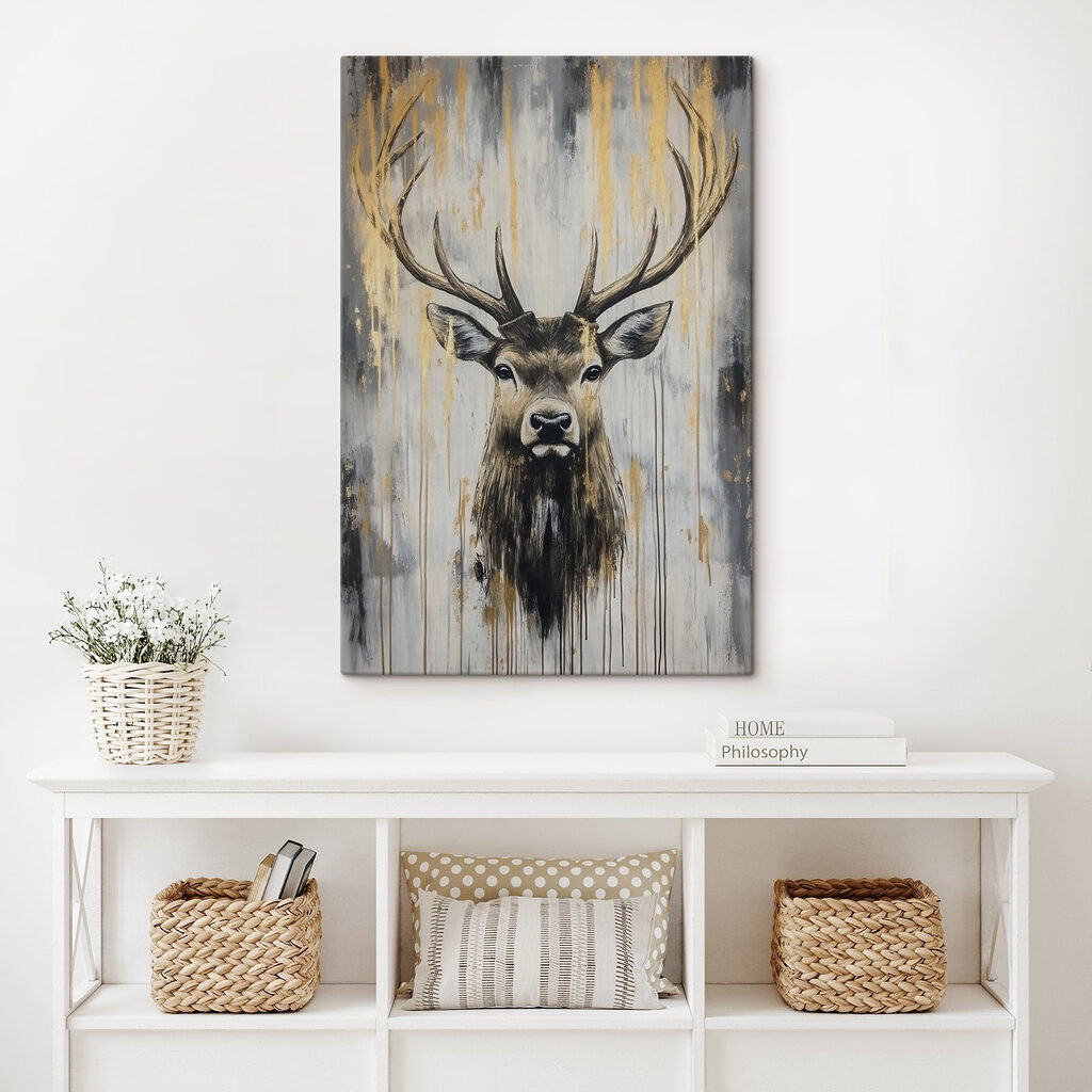 Cerf aux touches dorées — intérieur 2