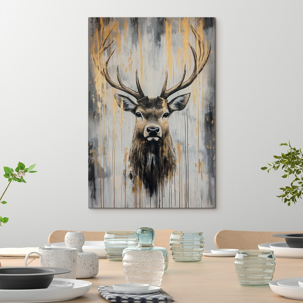 Cerf aux touches dorées — intérieur 1