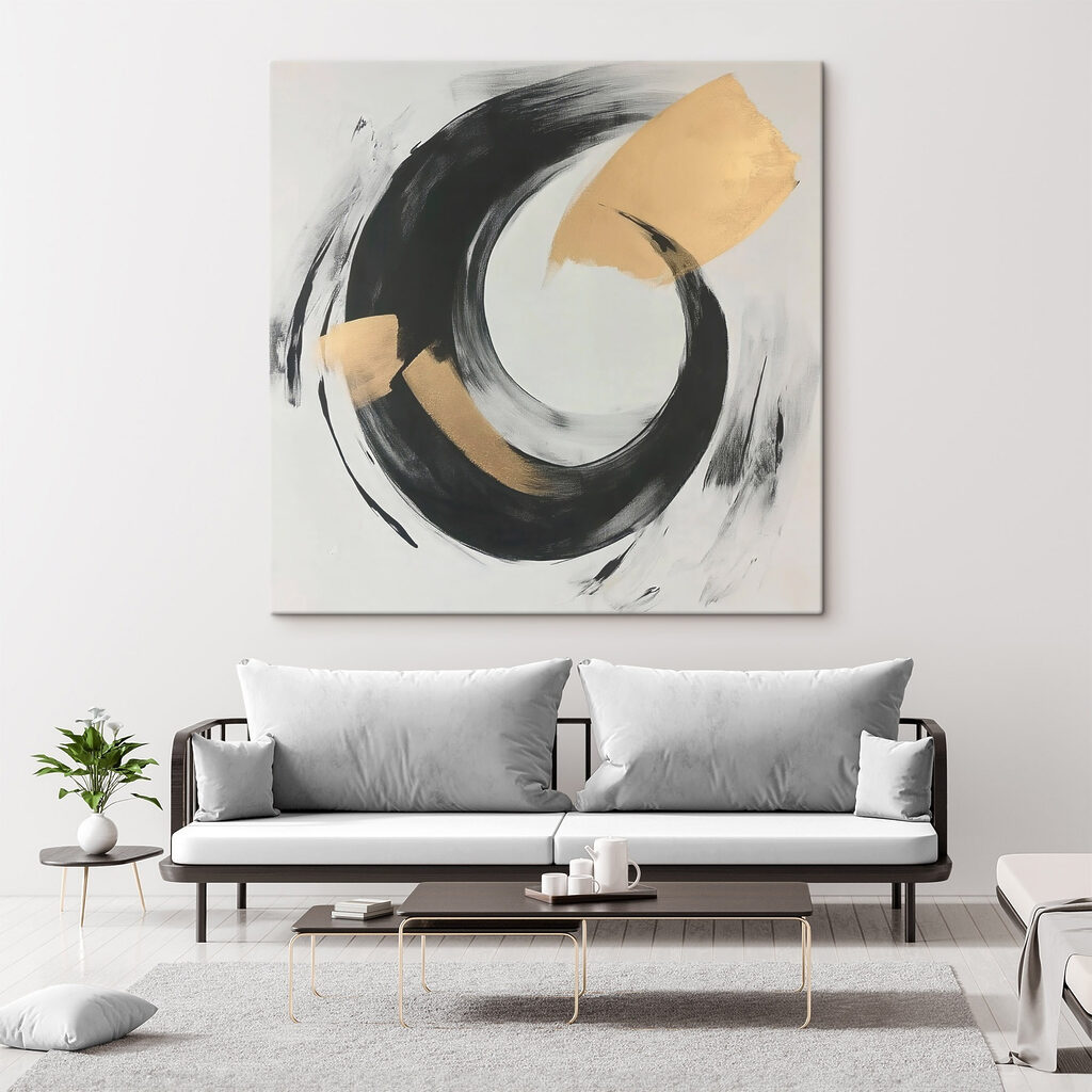 Cercle noir et or — intérieur 1