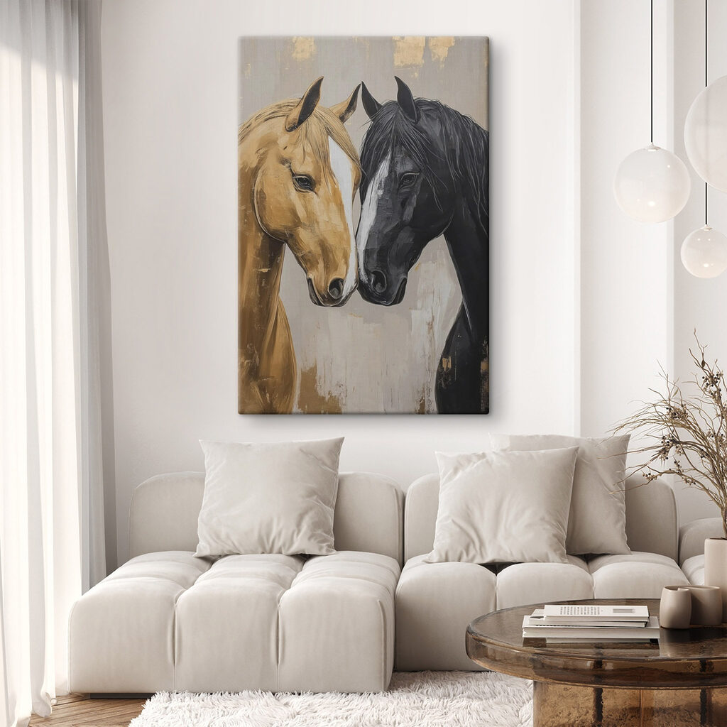Chevaux tête contre tête — intérieur 1