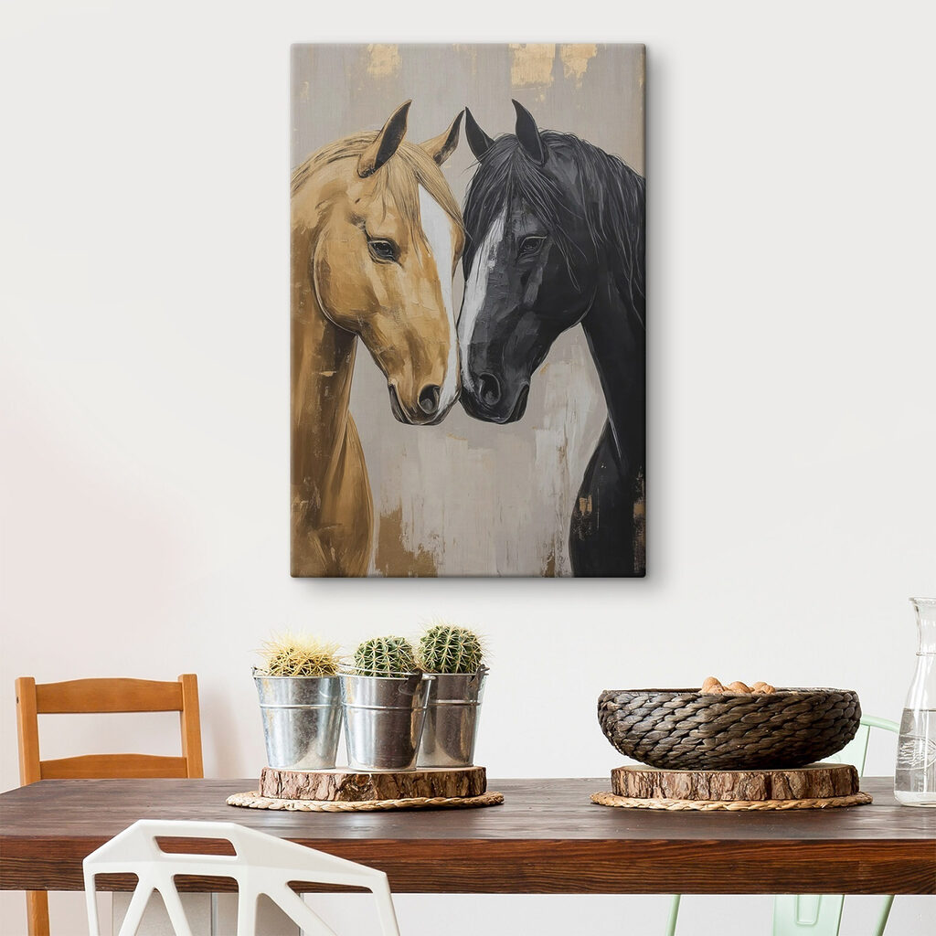 Chevaux tête contre tête — intérieur 2