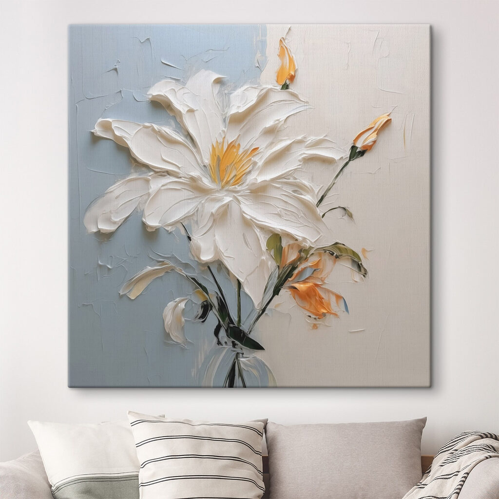 Floraison aux tons froids — intérieur 1